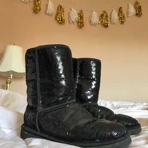 Black Sparkly Ugg Boots